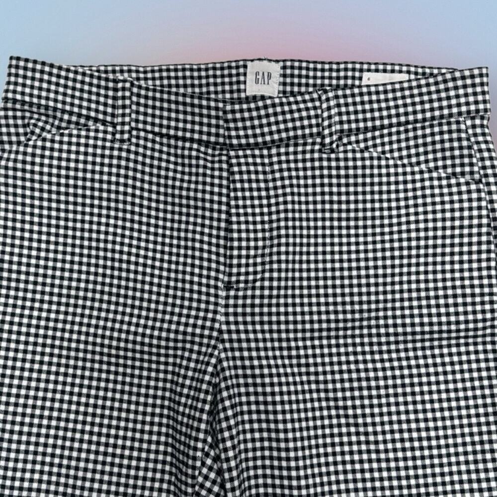 GAP Women’s 6 Blue White Checkered SIGNATURE SKINNY ANKLE Pant